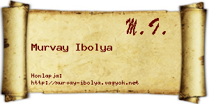 Murvay Ibolya névjegykártya